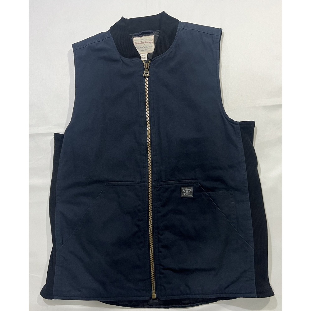 Weatherproof Vintage Vest Medium Navy Blue Workwear Outdoors